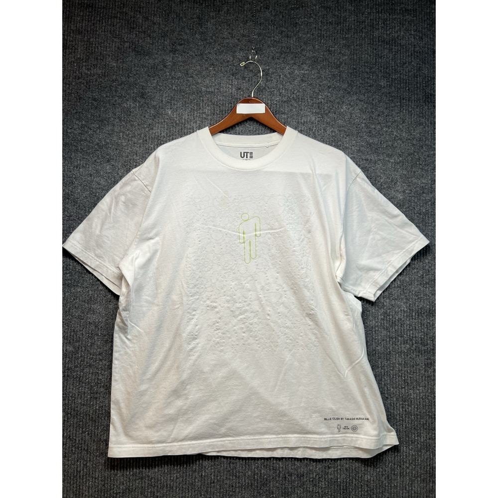 UT Uniqlo Billie Eilish‎ Takashi Murakami T Shirt White Graphic Print Mens XL